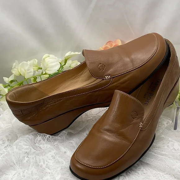 Taryn Rose Women’s Tan Italian Leather Loafers Sz8 Shoes #0212 - Picture 4 of 11